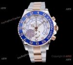 Best 1:1 Replica Rolex new Yachtmaster II 7750 Watch 2-Tone Rose Gold